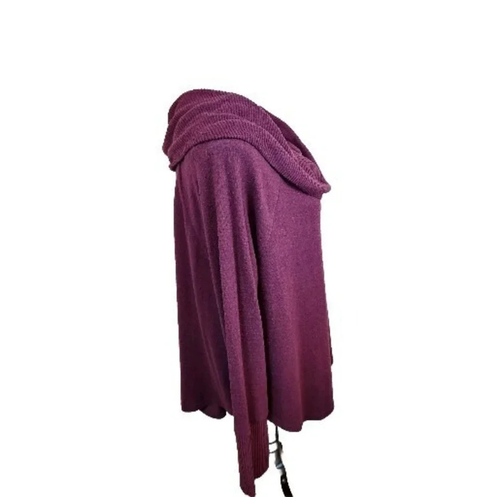 Rafaella Womens XLP‎ Petite  Cable Knit Sweater Burgundy Casual Soft Top NEW NWT